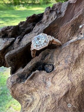 925 Rose Gold plated Engagement Ring